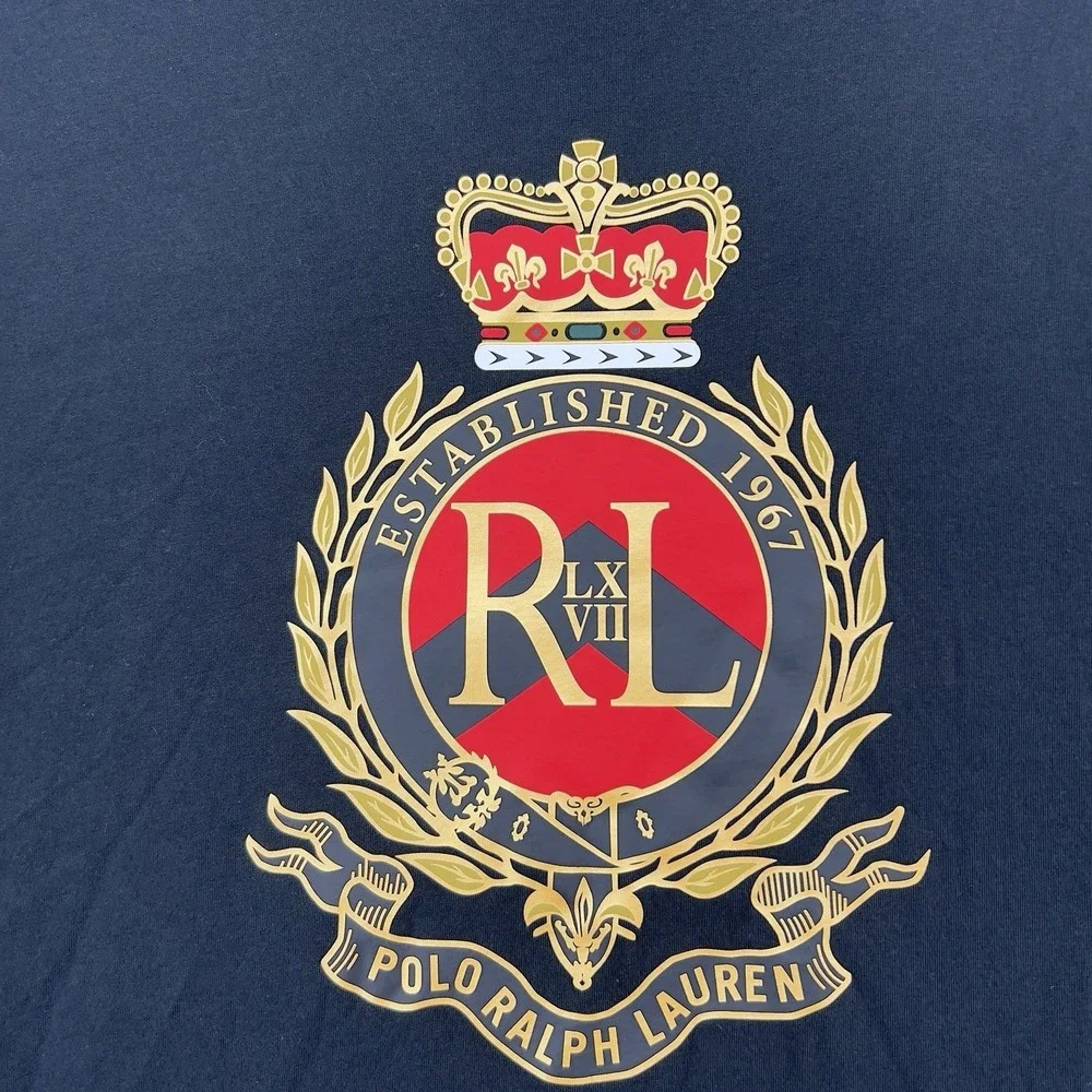 Polo Ralph Lauren Custom Slim Fit Crest Long Sleeve T-Shirt Black Men's XXL